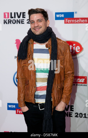 David Pfeffer bei Live Krone Awards am Jahrhunderthallered Teppich Arrvials. Bochum, Deutschland Stockfoto