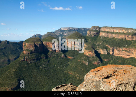 Die drei Rondavels am Blyde River Canyon in Mpumalanga, Südafrika Stockfoto