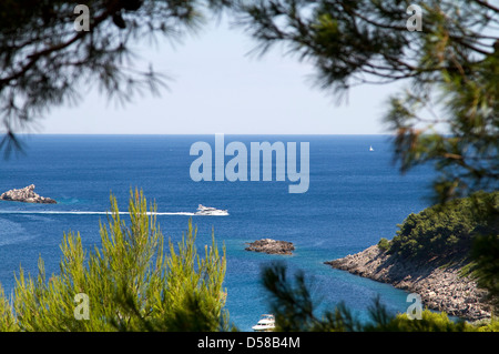 Sunj Bucht auf der Insel Lopud, Kroatien Stockfoto