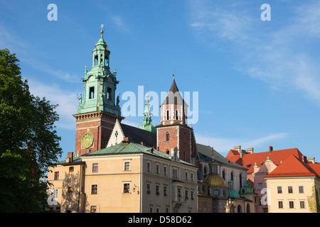 Wawel-Kathedrale ist eine römisch-katholische Kirche befindet sich am Wawel-Hügel in Krakau, Polen. Stockfoto