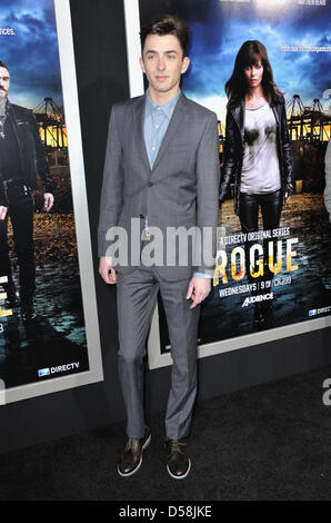 Hollywood, Kalifornien, USA. 26. März 2013. 26. März 2013 - Los Angeles, Kalifornien, USA - Matthew Beard Teilnahme an der Los Angeles-Premiere von "Rogue" Arclight Cinerama Dome in Hollywood, Kalifornien am 26. März 2013 statt. 2012 (Bild Kredit: Kredit: D. Long/Globe Photos/ZUMAPRESS.com/Alamy Live-Nachrichten) Stockfoto