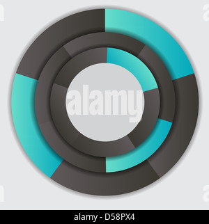 Konzept der bunten kreisrunde Fahnen mit Pfeilen für verschiedene Business-Design. Vektor-illustration Stockfoto