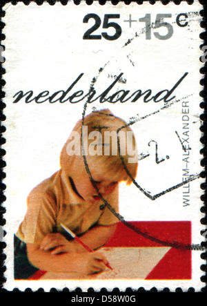 Niederlande - ca. 1972: Eine Briefmarke gedruckt in Holland zeigt Prinz Willem-Alexander, ca. 192 Stockfoto