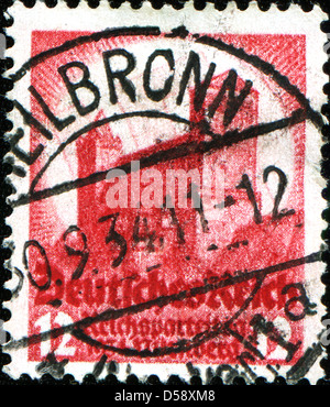 Deutschland - ca. 1934: Eine Briefmarke gedruckt in Deutschland zeigt Nürnberger Burg, ca. 1934 Stockfoto