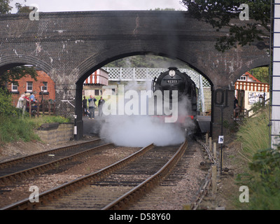 Dampf Lok Black Prince überlassen Holt, North Norfolk Railway Weybourne unterwegs Stockfoto