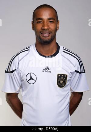 Ein deutscher Fußball-Bund (DFB) Handout Bild datiert 3. Juni 2010 Deutschland internationale Cacau während ein DFB-Foto rufen in Frankfurt Main, Deutschland. Foto: DFB/OLIVER HURST / HANDOUT / redaktionelle Nutzung nur Stockfoto