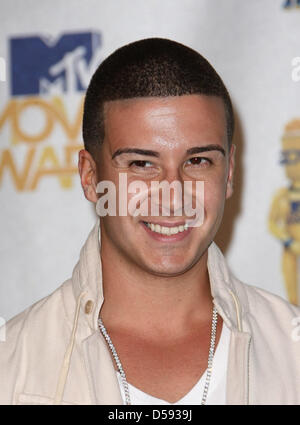 Schauspieler Vinny Guadagnino kommt für die MTV Movie Awards 2010 im Gibson Amphitheater in Universal Studien in Universal City, Kalifornien, USA, 6. Juni 2010. Die Filme werden von Produzenten und Führungskräfte aus MTV ernannt und die Gewinner werden online von der Öffentlichkeit gewählt. Foto: Hubert Boesl Stockfoto