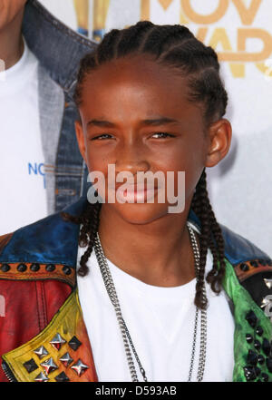 Schauspieler Jaden Smith kommt für die MTV Movie Awards 2010 im Gibson Amphitheater in Universal Studien in Universal City, Kalifornien, USA, 6. Juni 2010. Die Filme werden von Produzenten und Führungskräfte aus MTV ernannt und die Gewinner werden online von der Öffentlichkeit gewählt. Foto: Hubert Boesl Stockfoto