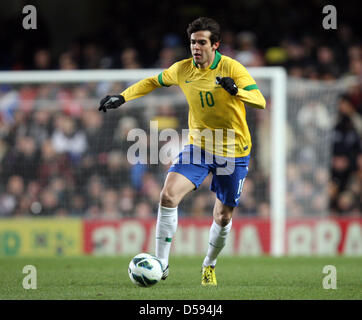 25.03.2013 London, England. Kaka von Brasilien während der internationalen Freundschaftsspiel zwischen Brasilien und Russland von der Stamford Bridge. Stockfoto