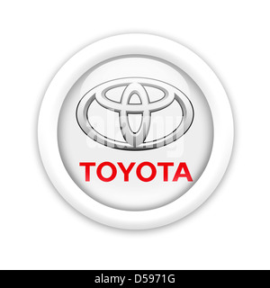 Toyota Logo Symbol Symbol Flagge Stockfoto