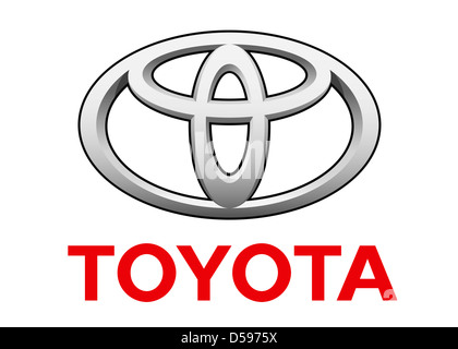 Toyota Logo Symbol Symbol Flagge Stockfoto