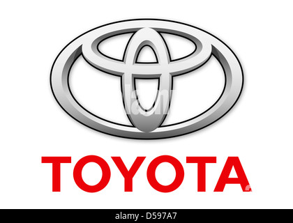 Toyota Logo Symbol Symbol Flagge Stockfoto