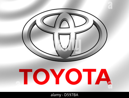 Toyota Logo Symbol Symbol Flagge Stockfoto