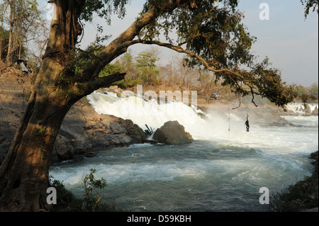 Wasserfall der Khone Phapheng auf 4000 Inseln in Laos Stockfoto