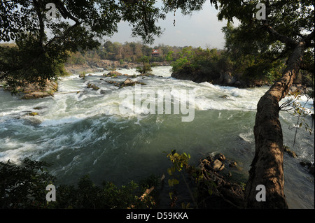 Wasserfall der Khone Phapheng auf 4000 Inseln in Laos Stockfoto