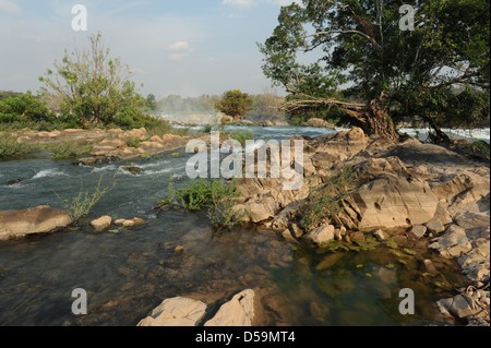 Wasserfall der Khone Phapheng auf 4000 Inseln in Laos Stockfoto