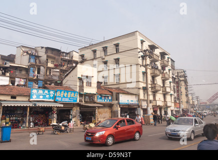 die alten Gebäude in der Stadt Wuhan, China Stockfoto