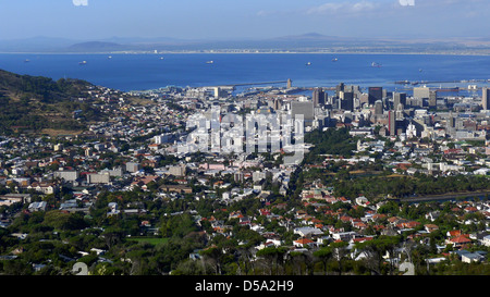 Blick vom Table Mountain, Kapstadt, Südafrika Stockfoto