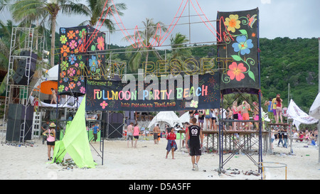 Morgen, nachdem die ganze Nacht Full Moon party auf Koh Phangan Thailand, 2011. Stockfoto