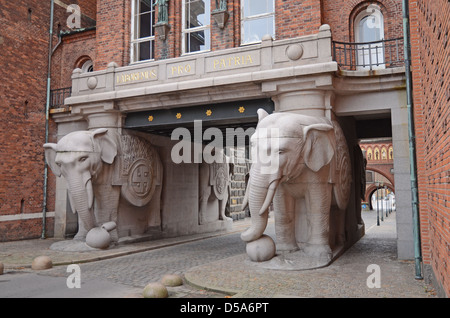 Elefantentor von der Carlsberg-Brauerei in Kopenhagen, Dänemark Stockfoto