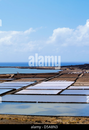 Salinas de Janubio, Lanzarote, Kanarische Inseln, Spanien Stockfoto