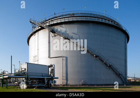 Schwedt / Oder, Deutschland, fuel Depot auf dem Gelände der PCK Raffinerie Stockfoto