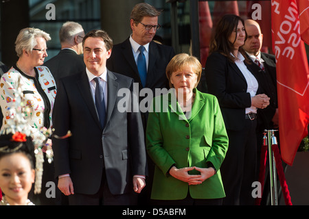 Hannover, Deutschland, Bundeskanzlerin Angela Merkel und David McAllister, CDU-Ministerpräsident von Niedersachsen Stockfoto