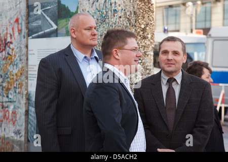 Berlin, Deutschland, links, Holger Apfel und Udo Pastörs, beide NPD Stockfoto