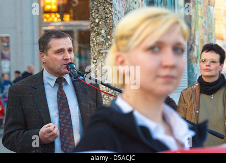 Berlin, Deutschland, Udo Pastörs, stellvertretender Bundesvorsitzender der NPD Stockfoto