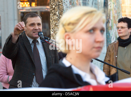 Berlin, Deutschland, Udo Pastörs, stellvertretender Bundesvorsitzender der NPD Stockfoto