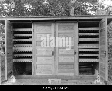 Ein Bild, das um 1918 einen Gemeinschaftstrockner am Normal and Industrial College in Greensboro, North Carolina, zeigt. Stockfoto