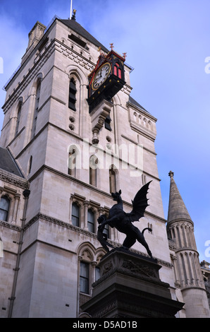 Stadt von London Königliche Gerichtshöfe---Stadt Dragon Temple Bar Stockfoto