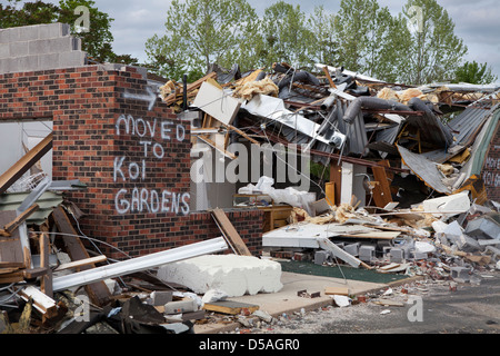 Branson Missouri zerstörerische Tornado Nachwirkungen, USA. Stockfoto