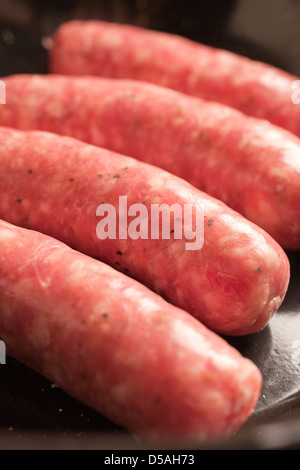 Rohe milde Wurst, manchmal genannt "Italienische Wurst" Stockfoto