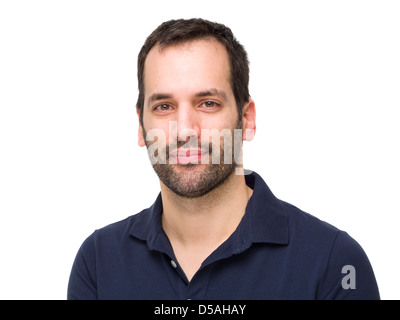 Porträt eines 3-tägigen bärtigen jungen Mannes schauen zuversichtlich Stockfoto