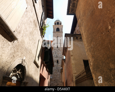 Der Turm der Kathedrale von Salo Salo, Italien Stockfoto