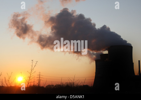 Werne, Deutschland, erneuert bei Sonnenuntergang Stockfoto