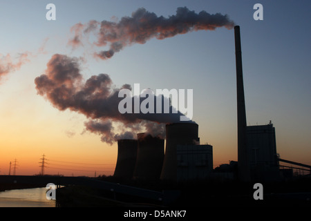 Werne, Deutschland, erneuert bei Sonnenuntergang Stockfoto