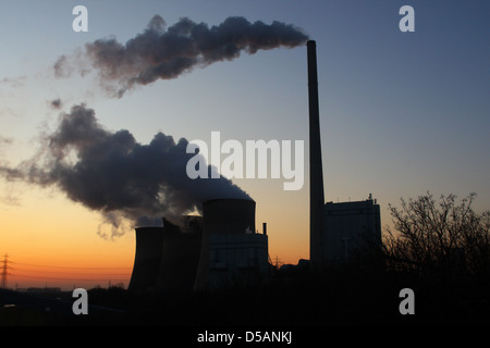 Werne, Deutschland, erneuert bei Sonnenuntergang Stockfoto