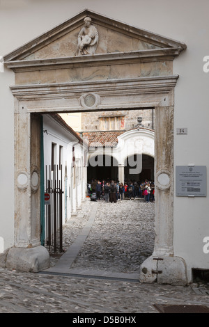 Eingang des Klosters St. Maria in Valle, Cividale del Friuli, Italien Stockfoto