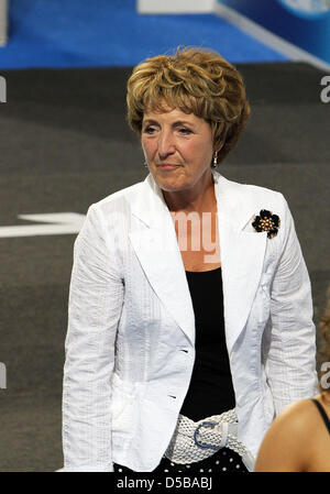 Niederländische Prinzessin Margriet besucht die Preisverleihung des Internationalen Paralympischen Komitee (IPC) Swimming World Cup 2010 in Pieter van Den Hoogenband Swimmingstadion in Eindhoven, Niederlande, 17. August 2010. Foto-Albert Nieboer / Niederlande, Stockfoto