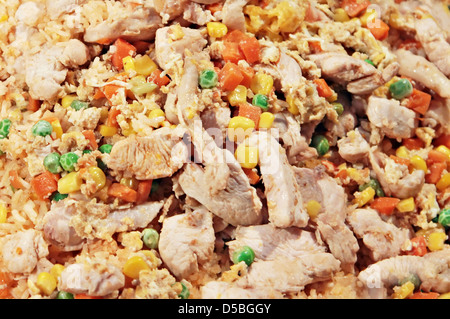 Huhn gebratener Reis auf Thailand Straßenmarkt Stockfoto