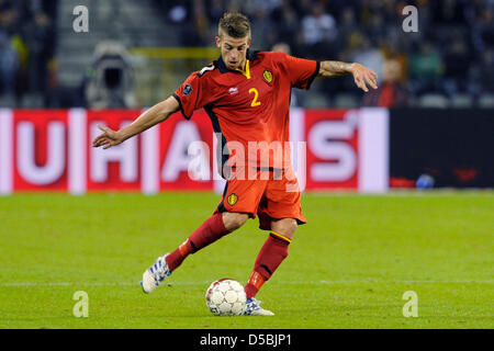 Belgiens Toby Alderweireld während der UEFA Euro 2012-Qualifikation Belgien Vs Deutschland König Baudoin-Stadion in Brüssel, Deutschland, 3. September 2010. Foto: Revierfoto Stockfoto