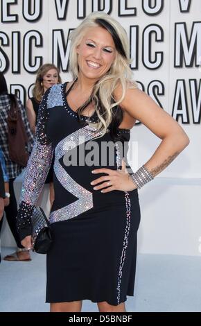 Natalie Horler, Lead-Sänger von "Cascada", besucht der 2010 MTV Video Music Awards im Nokia Theatre in Los Angeles, USA, 12. September 2010. Foto: Hubert Boesl Stockfoto