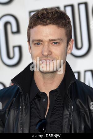 Sänger Justin Timberlake besucht der 2010 MTV Video Music Awards im Nokia Theatre in Los Angeles, USA, 12. September 2010. Foto: Hubert Boesl Stockfoto