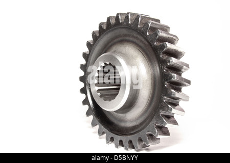 Zahnrad isoliert auf weißem Hintergrund Stockfoto