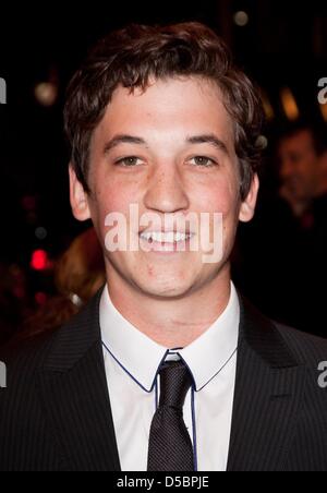 US-Schauspieler Miles Teller besucht die Premiere des Films "Rabbit" während 35. annual Toronto Film Festival in Toronto, Kanada, 13. September 2010. Das internationale Filmfestival läuft von 09 bis 19. September 2010. Foto: Hubert Boesl Stockfoto