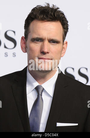 US-Schauspieler Matt Dillon kommt bei der Show des Labels "Boss Black" bei Mercedes-Benz Fashion Week in Berlin, Deutschland, 21. Januar 2010. Der Mercedes-Benz Fashion Week findet statt im Rahmen der Berlin Fashion Week Herbst/Winter 2010 / 11 werden Modetrends bis 23. Januar 2010 vorgestellt. Foto: Jens Kalaene Stockfoto