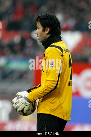 Frankfurts Torhüter Oka Nikolov in der Bundesliga Spieltag 19 Krawatte FC Nürnberg Vs Eintracht Frankfurt im EasyCredit-Stadion in Nürnberg, 23. Januar 2010. Das Spiel endete 1: 1. Foto: Daniel Karmann Stockfoto