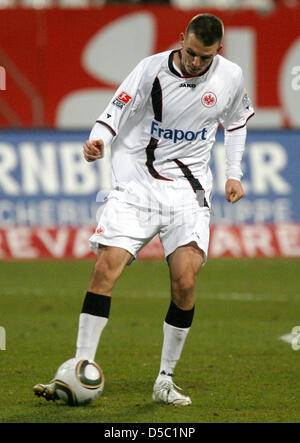 Der Frankfurter Alexander Meier in Aktion während der Bundesliga-Spieltag 19 tie FC Nürnberg Vs Eintracht Frankfurt im EasyCredit-Stadion in Nürnberg, 23. Januar 2010. Das Spiel endete 1: 1. Foto: Daniel Karmann Stockfoto